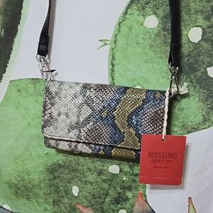 Mossimo Supply Co. Snake Print Crossbody Bag - Black, Gray, Blue, Silver